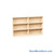 Melamine Bookshelf, 73" W x 20" D x 42" H, Double-Sided Shelving, Without Casters