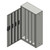 Long Gun Locker, 4 Compartments, Key Lock, Black Textured