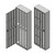 Long Gun Locker, 8 Compartments, Key Lock, Black Textured
