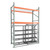Under Pallet Rack Storage System - 1 Lateral Mobile Carriage, 2 Static - Wire Grid - 8 ft - 42'' x 18'' (91 in W x 77 in