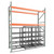 Under Pallet Rack Storage System - 2 Lateral Mobile Carriages, 3 Static - Wire Grid - 10 ft - 36'' x 24'' (115 in W x 77