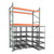 Under Pallet Rack Aisle Free Pull-Out Storage - 4 Carriages - Wire Grid - 8 ft - 42'' x 24'' and 42'' x 18'' (91 in W x 
