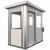 5x8 Modular Security Booth Prefabricated Guard Booth for Sliding Door Checkpoint Control for Traffic Lanes (67.5 in W x 