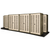 Military Law Enforcement Weapon Storage Sliding Cabinet System - 10 Cabinets - 172W x 49.5D x 76H - Three Deep - closed 