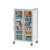 Apollo Double Narrow Glass Door Shelf Supply Cart 72.4 Inch (41.7 in W x 72.4 in D x 28.6 in H)
