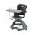 Ethos Five Star Base Stool Height Chair with Swivel Seating Shell and Hard Wheel Casters - Black (25 in W x 20 in D x 25