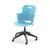 Ethos 18 Inch Storage Base Chair with Swivel Seating Shell, Right Handed Tablet, and Soft Wheel Casters - Sky (25 in W x