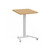 Fuzion 22 x 26 Sit to Stand Table with Height Adjustable Base and Locking Casters - Maple/Fog - alternate view (26 in W 