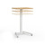 Fuzion 22 x 26 Sit to Stand Table with Height Adjustable Base and Locking Casters - Maple/Fog - detail view (26 in W x 5