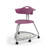 360 Chair with Back, Bookbag Rack, and Soft Wheel Casters - Purple (26 in W x 31.25 in D x 26 in H)