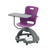 Ethos Five Star Base Stool Height Chair with Swivel Seating Shell and Hard Wheel Casters - Purple (25 in W x 20 in D x 2