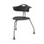 360 3 Leg Chair with Back and Glides - Black (26 in W x 31.25 in D x 26 in H)