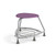 360 Backless Chair with Bookbag Rack and Glides - Purple (26 in W x 18 in D x 26 in H)