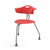 360 3 Leg Chair with Back and Glides - Red (26 in W x 31.25 in D x 26 in H)