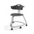 360 Chair with Back and Soft Wheel Casters - Black (26 in W x 31.25 in D x 26 in H)