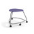 360 Backless Chair with Hard Wheel Casters - Navy (26 in W x 18 in D x 26 in H)