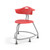 360 Chair with Back and Glides - Red (26 in W x 31.25 in D x 26 in H)