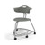 360 Chair with Back, Bookbag Rack, and Soft Wheel Casters - Storm (26 in W x 31.25 in D x 26 in H)