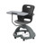 Ethos 18 Inch Storage Base Chair with Swivel Seating Shell and Right-Handed Tablet Work Surface - Black (25 in W x 20 in