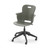 Ethos 18 Inch Storage Base Chair with Swivel Seating Shell, Right Handed Tablet, and Soft Wheel Casters - Storm (25 in W