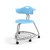 360 Chair with Back, Bookbag Rack, and Hard Wheel Casters - Sky (26 in W x 31.25 in D x 26 in H)