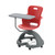 Ethos 18 Inch Storage Base Chair with Swivel Seating Shell and Articulating Work Surface - Red (25 in W x 20 in D x 25 i
