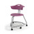 360 Chair with Back, Bookbag Rack, and Hard Wheel Casters - Purple (26 in W x 31.25 in D x 26 in H)