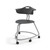 360 Chair with Back and Hard Wheel Casters - Black (26 in W x 31.25 in D x 26 in H)