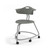 360 Chair with Back and Soft Wheel Casters - Storm (26 in W x 31.25 in D x 26 in H)