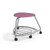 360 Backless Chair with Bookbag Rack and Hard Wheel Casters - Purple (26 in W x 18 in D x 26 in H)