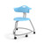 360 Chair with Back and Hard Wheel Casters - Sky (26 in W x 31.25 in D x 26 in H)
