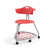 360 Chair with Back, Bookbag Rack, and Soft Wheel Casters - Red (26 in W x 31.25 in D x 26 in H)