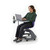 Ethos 18 Inch Storage Base Chair with Swivel Seating Shell, Articulating Work Surface, and Cup Holder - Navy - alternate