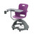 Ethos 18 Inch Storage Base Chair with Swivel Seating Shell, Tablet Work Surface, and Cup Holder - Purple (25 in W x 20 i