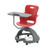 Ethos 18 Inch Storage Base Chair with Swivel Seating Shell and Right-Handed Tablet Work Surface - Red (25 in W x 20 in D