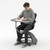 Ethos 18 Inch Storage Base Chair with Swivel Seating Shell and Articulating Work Surface - Black - alternate view (25 in