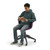 Ethos Five Star Base Chair with Swivel Seating Shell and Soft Wheel Casters - Purple - alternate view (25 in W x 20 in D