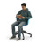 Ethos Five Star Base Chair with Swivel Soft Plastic Seating Shell and Hard Wheel Casters - Sky - alternate view (25 in W