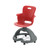 Ethos 18 Inch Storage Base Chair with Swivel Seating Shell and Backpack Storage - Red (25 in W x 20 in D x 25 in H)