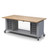 Fuzion Rover Table with Butcher Block Retractable Top, Bin Storage, Stools, Locking Casters - Platinum Frame - alternate