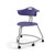360 Chair with Back and Hard Wheel Casters - Navy (26 in W x 31.25 in D x 26 in H)