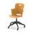 Ethos Five Star Base Chair with Swivel Soft Plastic Seating Shell and Hard Wheel Casters - Orange (25 in W x 20 in D x 2