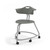 360 Chair with Back and Hard Wheel Casters - Storm (26 in W x 31.25 in D x 26 in H)