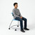 360 Chair with Back and Hard Wheel Casters - Storm - alternate view (26 in W x 31.25 in D x 26 in H)