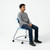 360 Chair with Back and Soft Wheel Casters - Black - alternate view (26 in W x 31.25 in D x 26 in H)