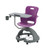 Ethos 18 Inch Storage Base Chair with Swivel Seating Shell, Right Handed Tablet, Cup Holder, and Soft Wheel Casters - Pu