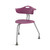 360 3 Leg Chair with Back and Glides - Purple (26 in W x 31.25 in D x 26 in H)
