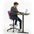Ethos Five Star Base Stool Height Chair with Swivel Seating Shell and Soft Wheel Casters - Purple - alternate view (25 i