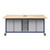 Explorer Maker Table 42 x 84 with Butcher Block Top, Double Door Storage, Bin Storage, Power Unit, Locking Casters - Nav