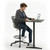 Ethos Five Star Base Stool Height Chair with Swivel Seating Shell and Soft Wheel Casters - Storm - alternate view (25 in
